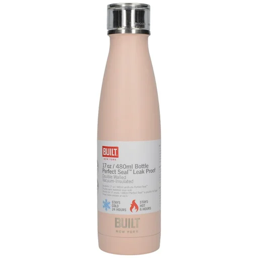 Built Perfect vákum szigetelt vizesüveg, rozsdamentes acél kulacs 500 ml pink - 2