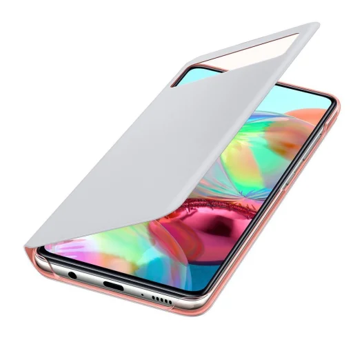 Samsung S View EF-EA715PBEGEU fiptok kártyatartóval és kijelzővel Samsung A71 fehér - 5