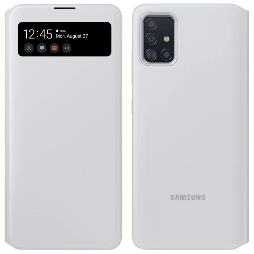 Samsung S View EF-EA715PBEGEU fiptok kártyatartóval és kijelzővel Samsung A71 fehér - 1