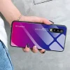 Gradient 9H üveghátlapú tok szilikon kerettel Huawei P30 Pro fekete/kék thumbnail