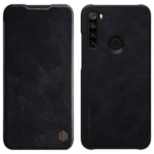 Samsung A51 Nillkin Qin bőr fliptok fekete - 1