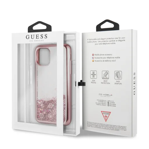 Guess flitteres iPhone 11 tok rose gold  - 3