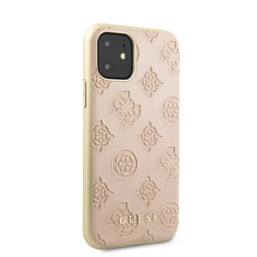 Guess dombornyomott mintás tok iPhone 11 pink - 7