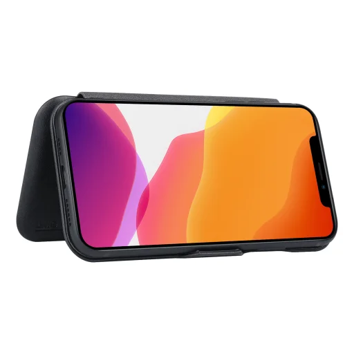 UNIQ iPhone 11 Pro Max fliptok kártyatartóval fekete - 2