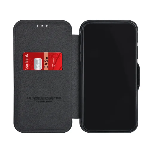 UNIQ iPhone 11 Pro Max fliptok kártyatartóval fekete - 4