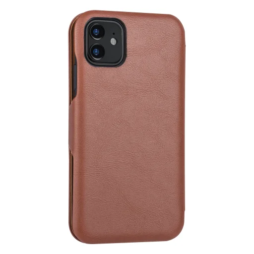 UNIQ iPhone 11 fliptok kártyatartóval barna - 7