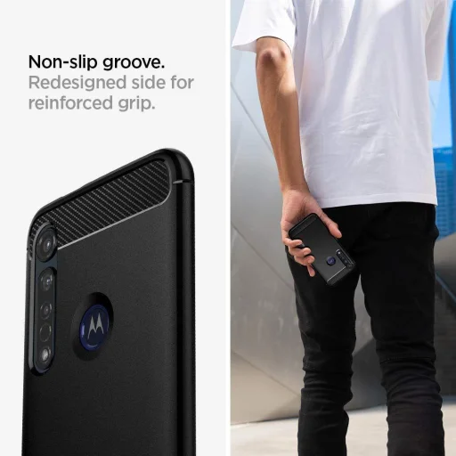 Spigen Rugged armor tok Motorola Moto G8 Plus matt fekete - 6