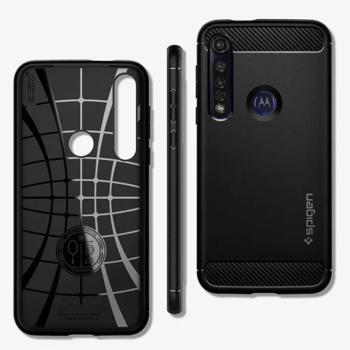 Spigen Rugged armor tok Motorola Moto G8 Plus matt fekete - 3
