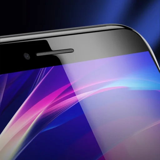 Baseus 3D kijelzővédő 9H Anti-Blue Light üvegfólia PET kerettel iPhone 6 Plus/ 6s Plus/ 7 Plus/ 8 Plus fekete - 12