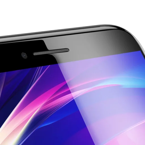 Baseus 3D kijelzővédő 9H Anti-Blue Light üvegfólia PET kerettel iPhone 6 Plus/ 6s Plus/ 7 Plus/ 8 Plus fekete - 4