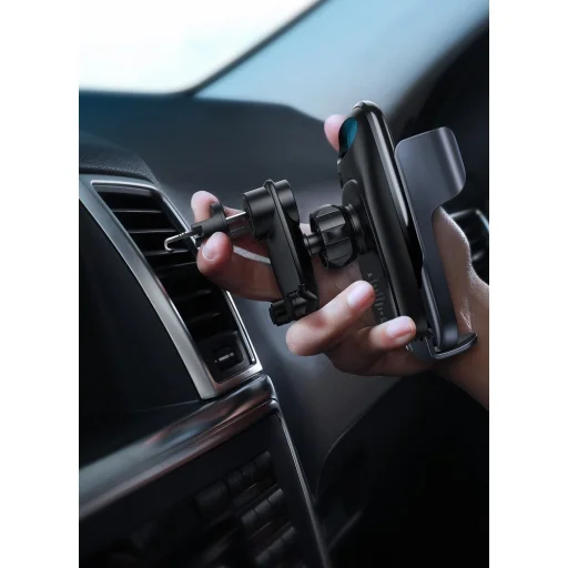 Baseus Milky Way autós 15W vezeték nélküli 15W Qi gyorstöltő automata telefon tartóval fekete (WXHW02-01) - 18