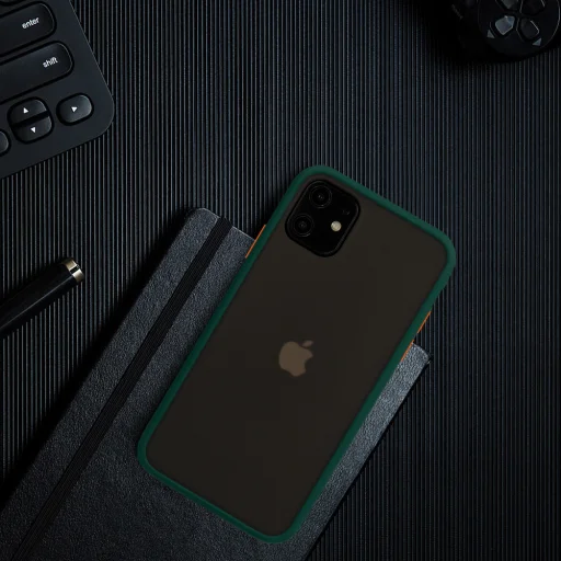 Samsung A51 Vennus Button Matt Bumper tok zöld - 8