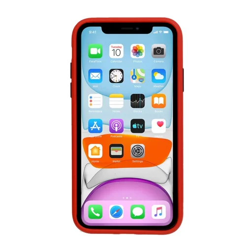 Vennus Button Matt Bumper tok iPhone 11 Pro piros - 4