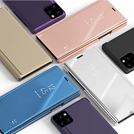 SMD Clear View fliptok iPhone 11 Pro Max lila, mágneses hátlappal - 4