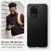 Spigen Liquid Air flexibilis TPU gél tok Samsung S20 Ultra matt fekete thumbnail