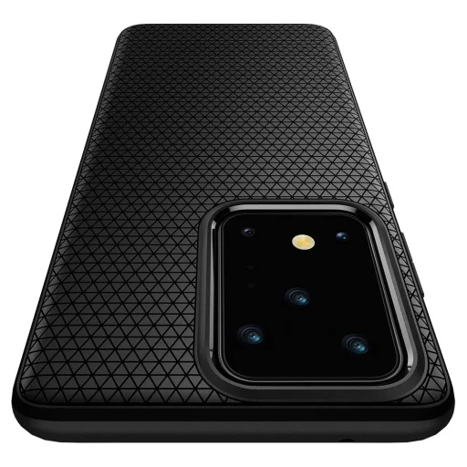 Spigen Liquid Air flexibilis TPU gél tok Samsung S20 Ultra matt fekete - 9