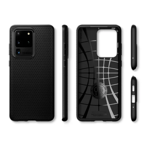 Spigen Liquid Air flexibilis TPU gél tok Samsung S20 Ultra matt fekete - 11