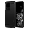 Spigen Rugged armor tok Samsung S20 Ultra matt fekete thumbnail