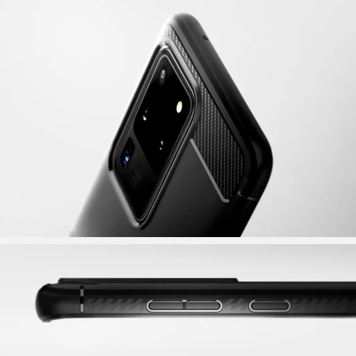 Spigen Rugged armor tok Samsung S20 Ultra matt fekete - 10