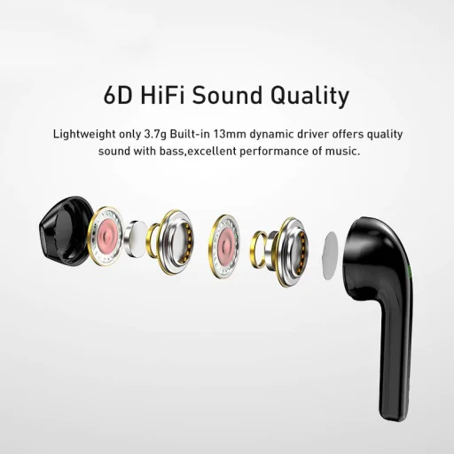 Awei TWS T26 bluetooth fühallgató és powerbank fekete - 6