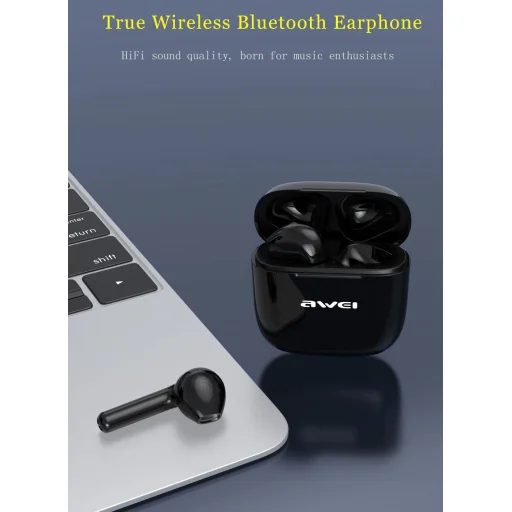 Awei TWS T26 bluetooth fühallgató és powerbank fekete - 12