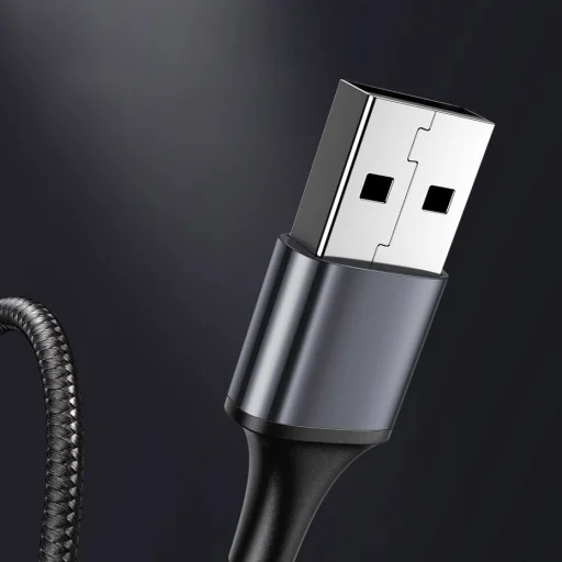 Baseus elosztó adapter USB HUB - 2x USB/USB Type-C 3A QC 3.0 + USB kábel 1.2m 3in1 piros - 13