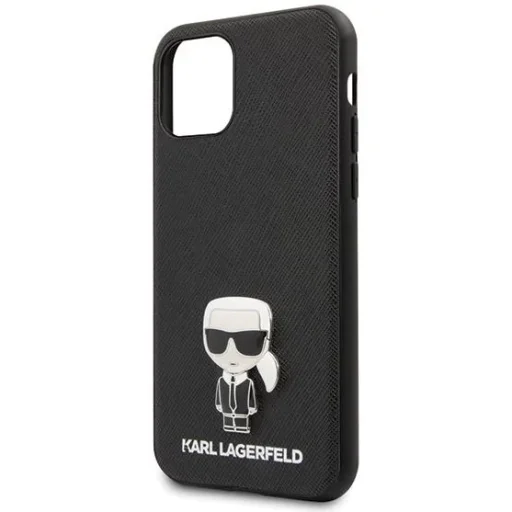 Karl Lagerfeld Saffiano Ikonik tok iPhone 11 fekete (KF000308) - 3