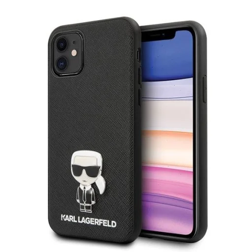 Karl Lagerfeld Saffiano Ikonik tok iPhone 11 fekete (KF000308) - 1