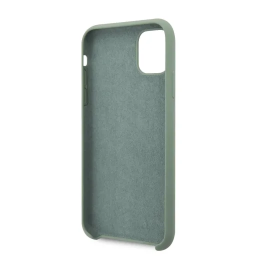 Guess Silicone Vintage iPhone 11 Pro tok khaki színben arany logóval (GUHCN58LSLMGKA) - 3