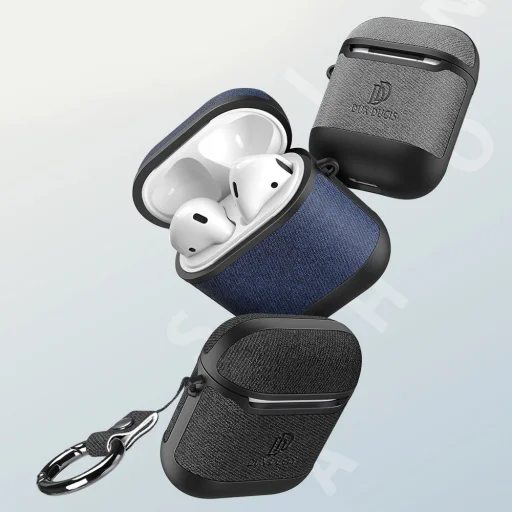 Dux Ducis PU bőr Apple Airpods 2/1 tok fekete - 7