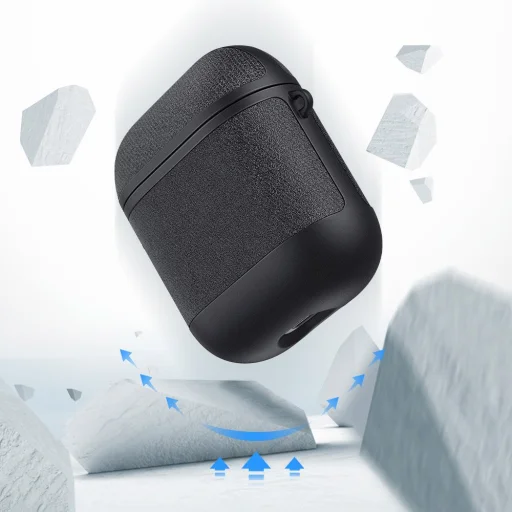 Dux Ducis PU bőr Apple Airpods 2/1 tok fekete - 9