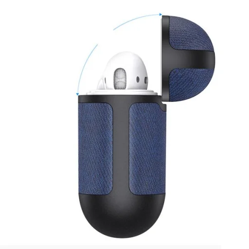 Dux Ducis PU bőr Apple Airpods 2/1 tok fekete - 2