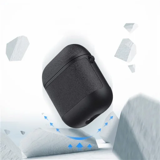 Dux Ducis PU bőr Apple Airpods 2/1 tok fekete - 3