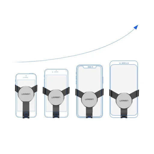 Ugreen gravitációs autós telefontartó univerzális szellőzőre erősíthető szürke (50564) - 11