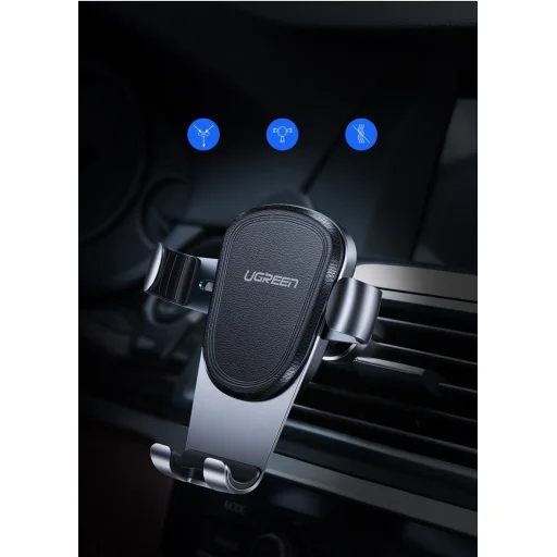 Ugreen gravitációs autós telefontartó univerzális szellőzőre erősíthető szürke (50564) - 14