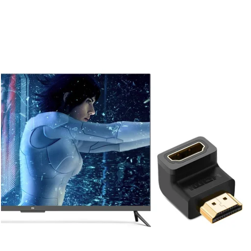 Ugreen HDMI felfelé hajló sarok, könyök adapter fekete (20110) - 4