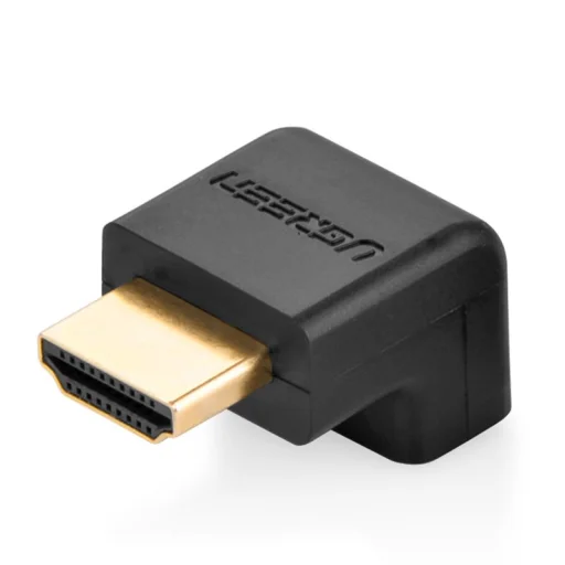 Ugreen HDMI lefelé hajló sarok, könyök adapter fekete (20109) - 1