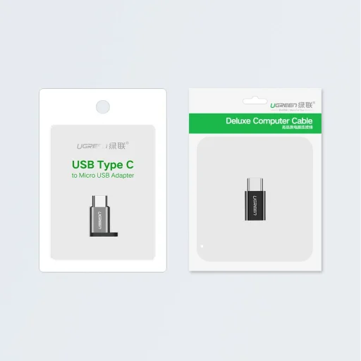 Ugreen micro-USB / USB-C Type-C átalakító adapter fekete - 15