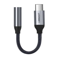 Ugreen 3.5mm jack audio/ USB Type-C fülhallgató adapter 10cm szürke