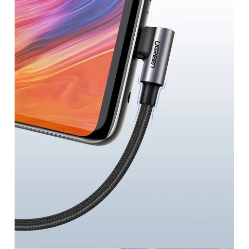 Ugreen USB/USB Type-C kábel döntött fejjel 3A 2m szürke - 7