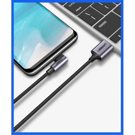 Ugreen USB/USB Type-C kábel döntött fejjel 3A 2m szürke - 6