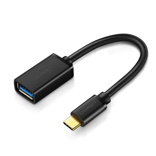 Ugreen USB/USB-C Type-C 3.0 OTG kábel/ átalakító adapter fekete - 1