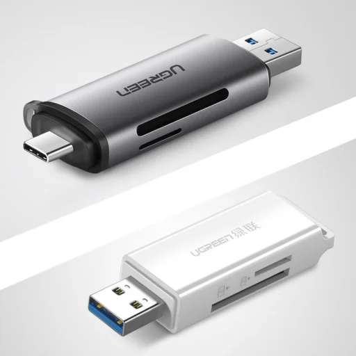Ugreen USB Type C/ USB 3.0 SD/ micro SD kártyaolvasó szürke - 4