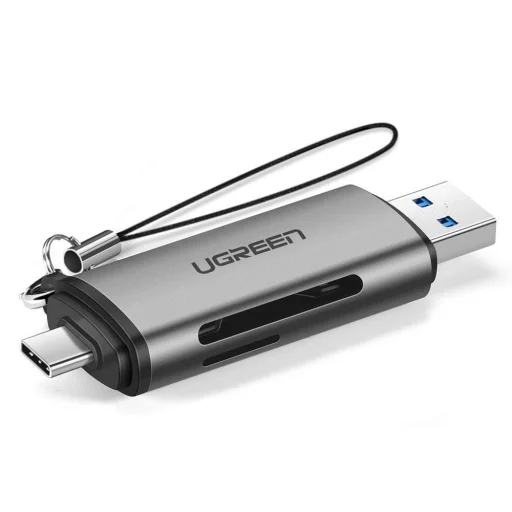 Ugreen USB Type C/ USB 3.0 SD/ micro SD kártyaolvasó szürke - 1
