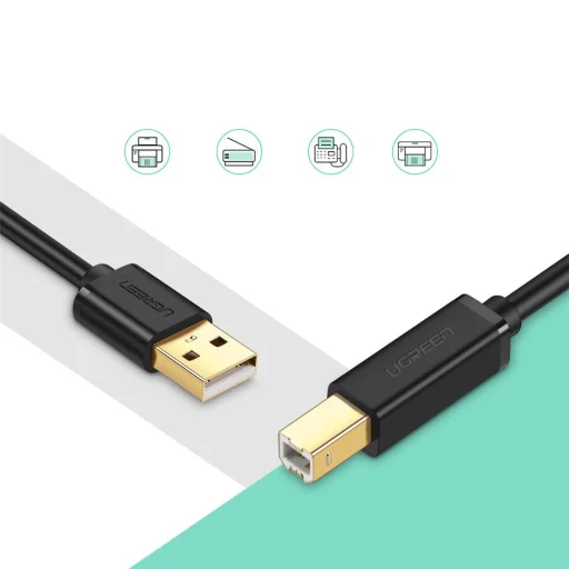 Ugreen USB/USB Type B nyomtató kábel 3m fekete - 2