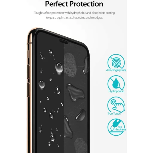 Ringke ID Apple iPhone XS Max 3D kijelzővédő üvegfólia - 3