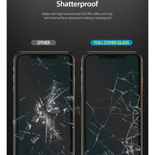 Ringke ID Apple iPhone XS Max 3D kijelzővédő üvegfólia - 5