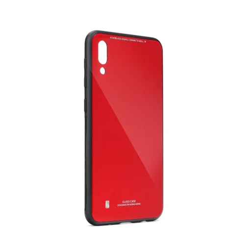 Üveghátlapú tok szilikon kerettel Xiaomi Redmi Note 8 Pro piros - 1