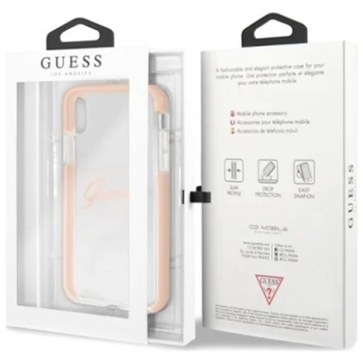 Guess Heart ShockProof tok iPhone X/Xs rózsaszín - 4