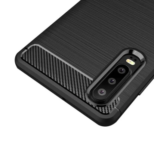 Huawei P30 Carbon mintájú TPU tok fekete - 6